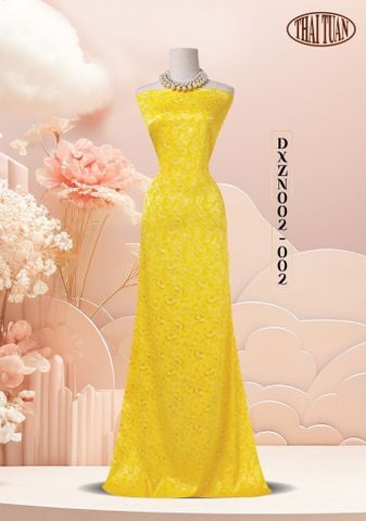 DXZN002002 Vải Gấm Thượng Uyển Màu Vàng Khổ 1m15 x 2m3