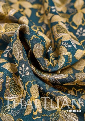 Vải Gấm Thượng Uyển Màu Nâu Ánh Xanh Khổ 1m15 x 2m5 DXZN002038