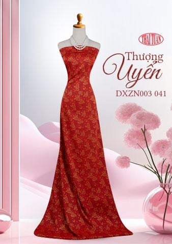 DXZN003041 Vải Gấm Thượng Uyển Họa Tiết Màu Đỏ Khổ 1m15 x 2m5