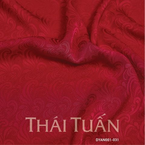 Vải Gấm Mộc Vân Màu Đỏ Khổ 1m15 x 2m5 DYAN001031