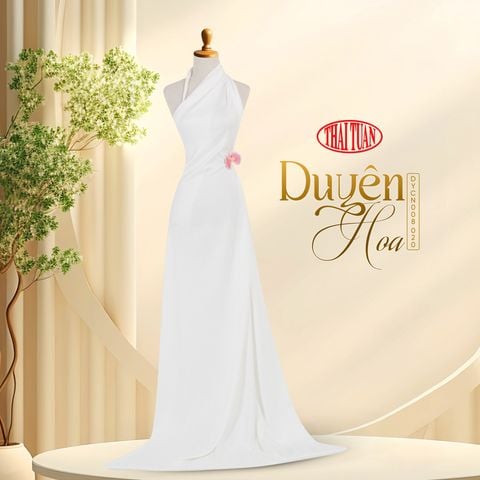 DYCN008-020 Vải Gấm Duyên Hoa Khổ Màu Trắng 1m15 x 2m5