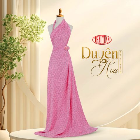 Vải Gấm Duyên Hoa Khổ Màu Hồng 1m15 x 2m5 DYCN008206