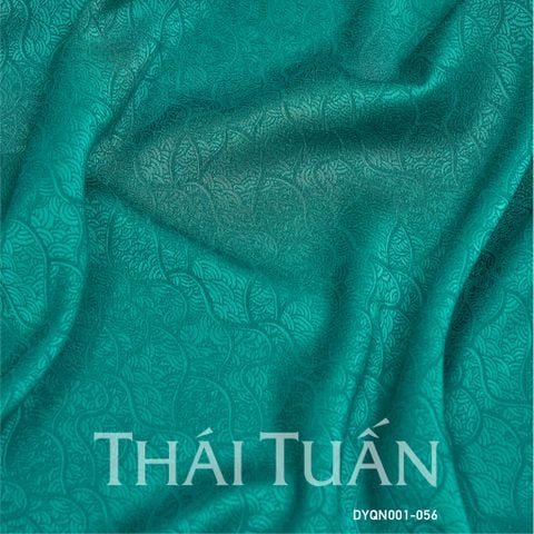 DYQN001057 Vải Gấm Cát Vân Họa Tiết Màu Xanh Khổ 1m15 Dài 1m1