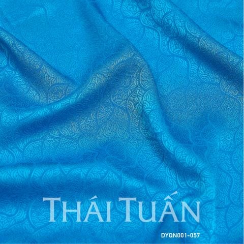 DYQN001056 Vải Gấm Cát Vân Họa Tiết Màu Xanh Da Trời Khổ 1m15 x 2m5