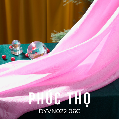 DYVN022-06C | Vải Tơ Tằm Hai Tone Cao Cấp Màu Hồng (Khổ 1,15 Mét x Dài 1,1 Mét)