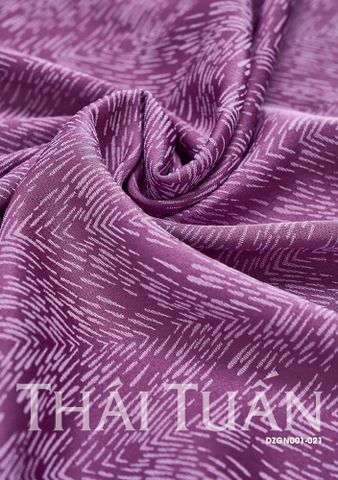 DZGN001021 Gấm Họa Tiết Màu Tím Ruốc Khổ 1m15 Dài 1m1