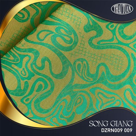 DZRN009-009 Gấm Song Giang Co Giãn Màu Xanh Lá Khổ 1m15 x 2m4