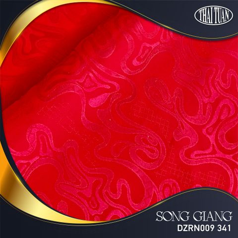 DZRN009341 Gấm Song Giang Co Giãn Màu Đỏ Khổ 1m15 x 2m4