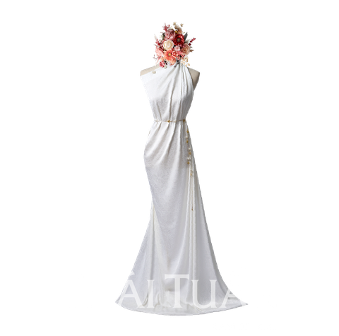 EAFN001020 Vải Gấm Thiên Hương Màu Trắng Khổ 1m15 x 2m5