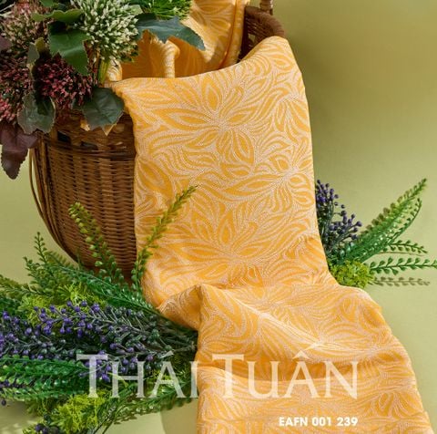 EAFN001239 Vải Gấm Thiên Hương Màu Ánh Vàng Khổ 1m15 x 2m5