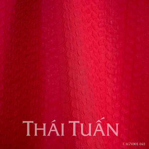 Vải Gấm Hoa Liên Màu Đỏ 1m15 x 2m5 EAGN001041