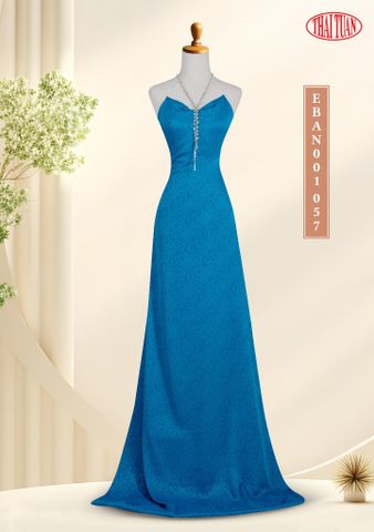 Vải Gấm Màu Xanh Hoạ Tiết Lá Khổ 1m15 x 2m5 EBAN001057