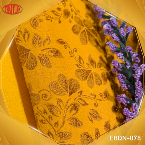 Vải Hoa Co Giãn Màu Vàng Khổ 1m15 Dài 1m1 EBQN001078