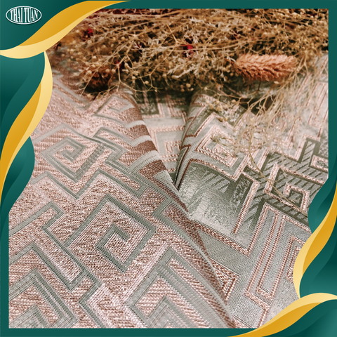 EBRN001011 Vải Gấm Họa Tiết Co Giãn Màu Xám Khổ 1m15 x 2m5