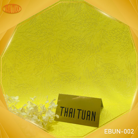 EBUN001002 Vải Gấm Hoa Văn Co Giãn Màu Vàng Khổ 1m15 x 2m5