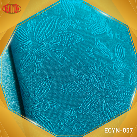 ECYN001057 Vải Gấm Hoa Văn Co Giãn Màu Xanh Khổ 1m15 x 2m5