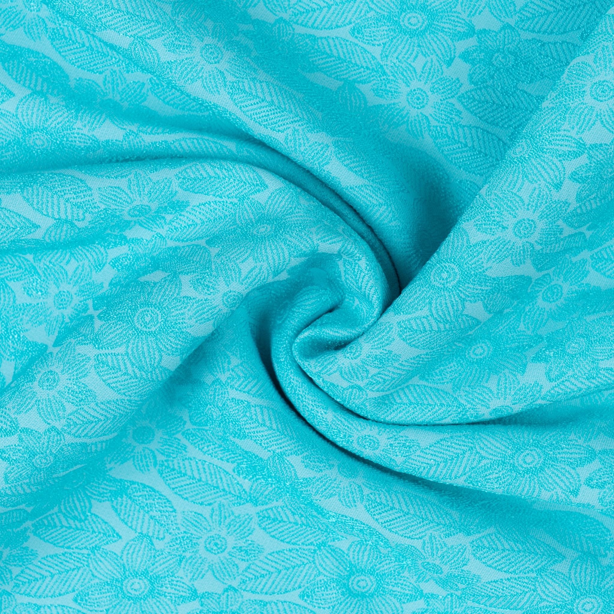 Vải Gấm Hoa Co Giãn Màu Xanh Khổ 1m15 x 2m5 EHMN002004