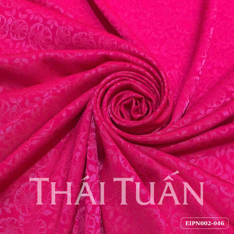 Vải Gấm Màu Hồng Cánh Sen Họa Tiết Hoa Lá Khổ 1m15 x 2m5 EIPN002046