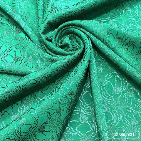 Vải Gấm Hoa Co Giãn Màu Xanh Lá Khổ 1m15 x 2m5 EIZN001024