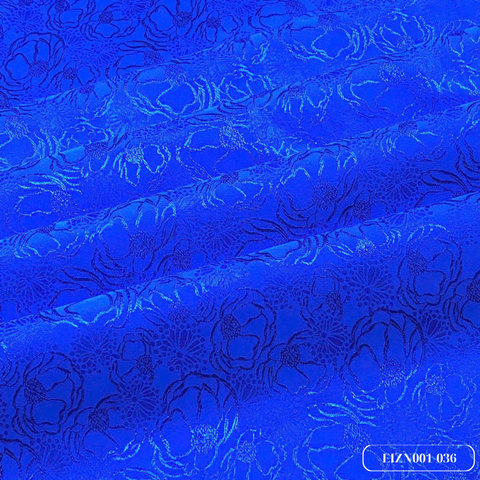 Vải Gấm Hoa Co Giãn Màu Xanh Khổ 1m15 x 2m5 EIZN001036