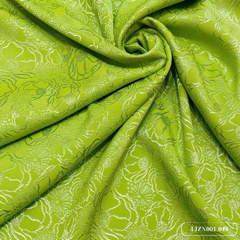 Vải Gấm Hoa Co Giãn Màu Xanh Khổ 1m15 x 2m5 EIZN001044