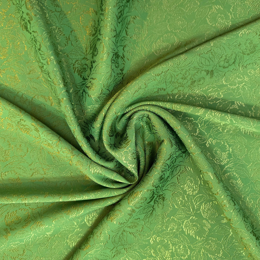 EKCL002-209 Vải Gấm Màu Xanh Lá Khổ 1m5 x 2m