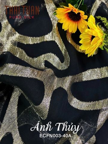 Tơ Tằm Họa Tiết Màu Đen 1m15 Dài 2m5 ECFN00340A