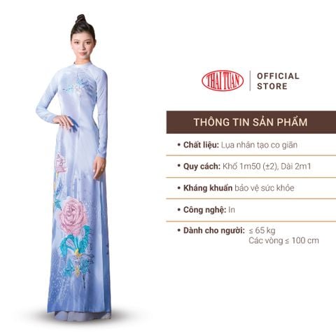 ASBR533-019-DQT Vải Áo Dài In Họa Tiết Kháng Khuẩn co Giãn