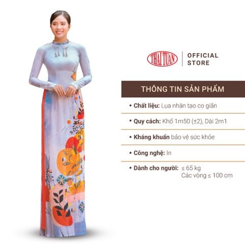 ASBR533-205-DQM | Vải Áo Dài In Họa Tiết Kháng Khuẩn