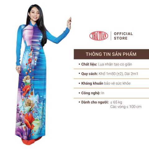 ASBR533236DAB Vải Áo Dài In Họa Tiết Kháng Khuẩn Khổ 1m50 x 2m1