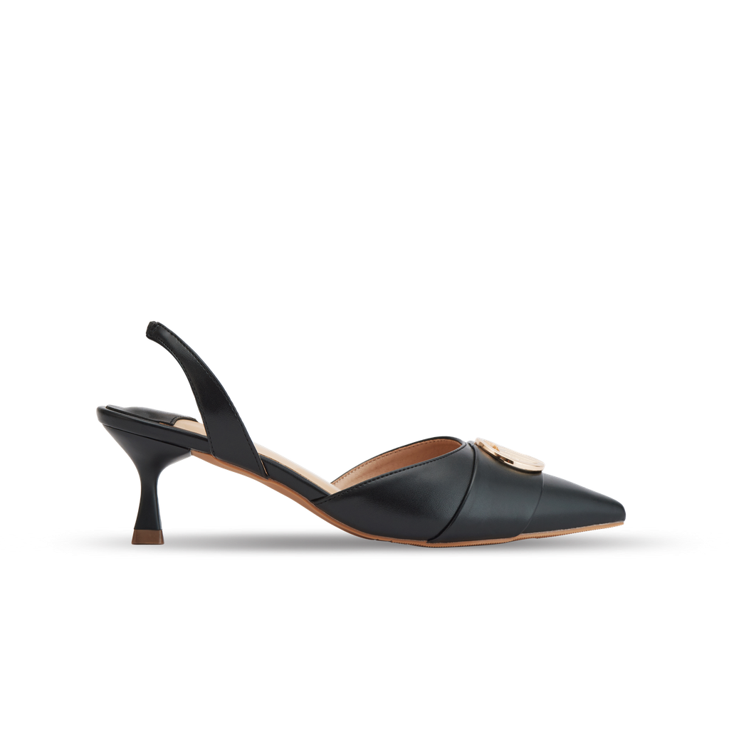 Giày Sandal Mũi Nhọn Màu Đen MNS0005BLK