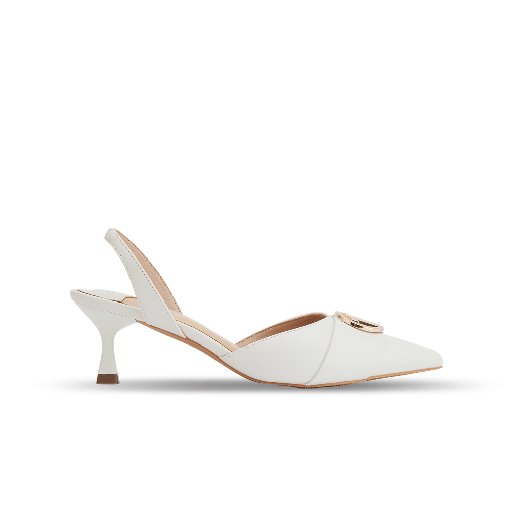 Giày Sandal Mũi Nhọn Màu Trắng MNS0005WHT