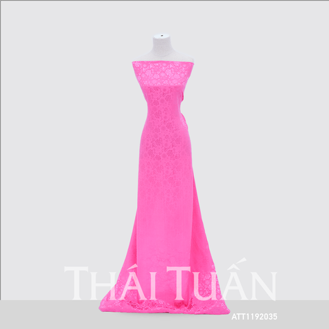 ATT1192035 Vải Tơ Tằm Dệt Họa Tiết Màu Hồng Khổ 1m15 Dài 2m4