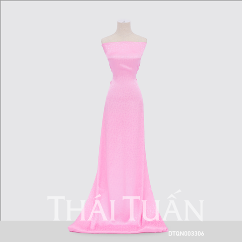 DTQN003306 Vải Gấm Sao Mai Co Giãn Màu Hồng Khổ 1m15 x 2m5