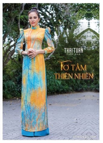 ATTI528402H5M Vải Tơ Tằm In Cao Cấp Họa Tiết Màu Sắc Khổ 1m15 x 2m2