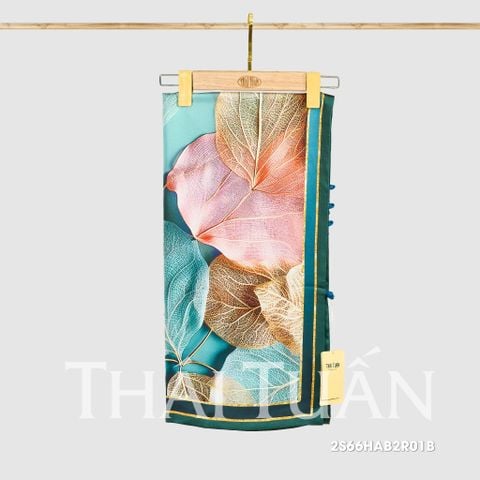 2S66HAB2R01B Khăn Choàng Chữ Nhật 2 Lớp In Hoa Văn