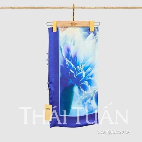 2S69GAB2R01B Khăn Choàng Chữ Nhật 2 Lớp In Hoa Văn