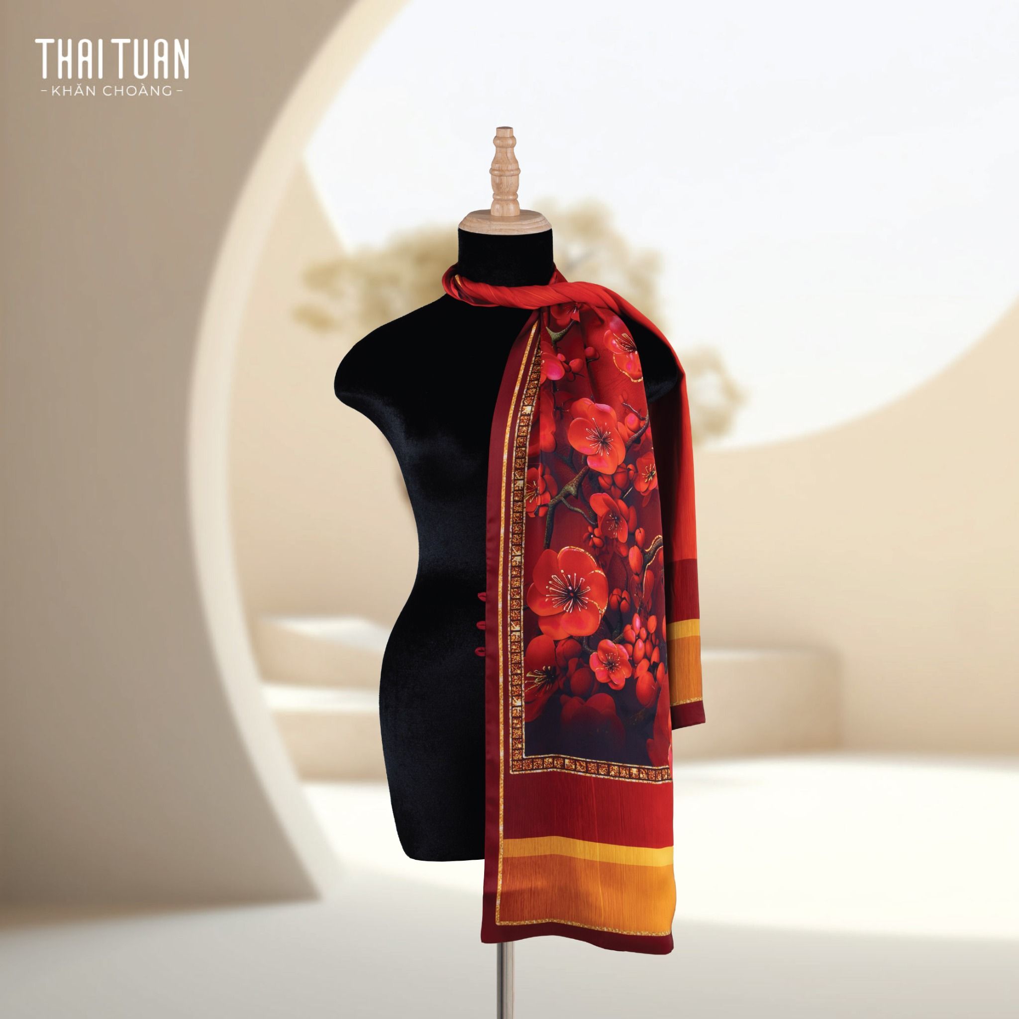 Khăn Choàng Chữ Nhật 2 Lớp In 55x180cm 2S65HAB2R01B