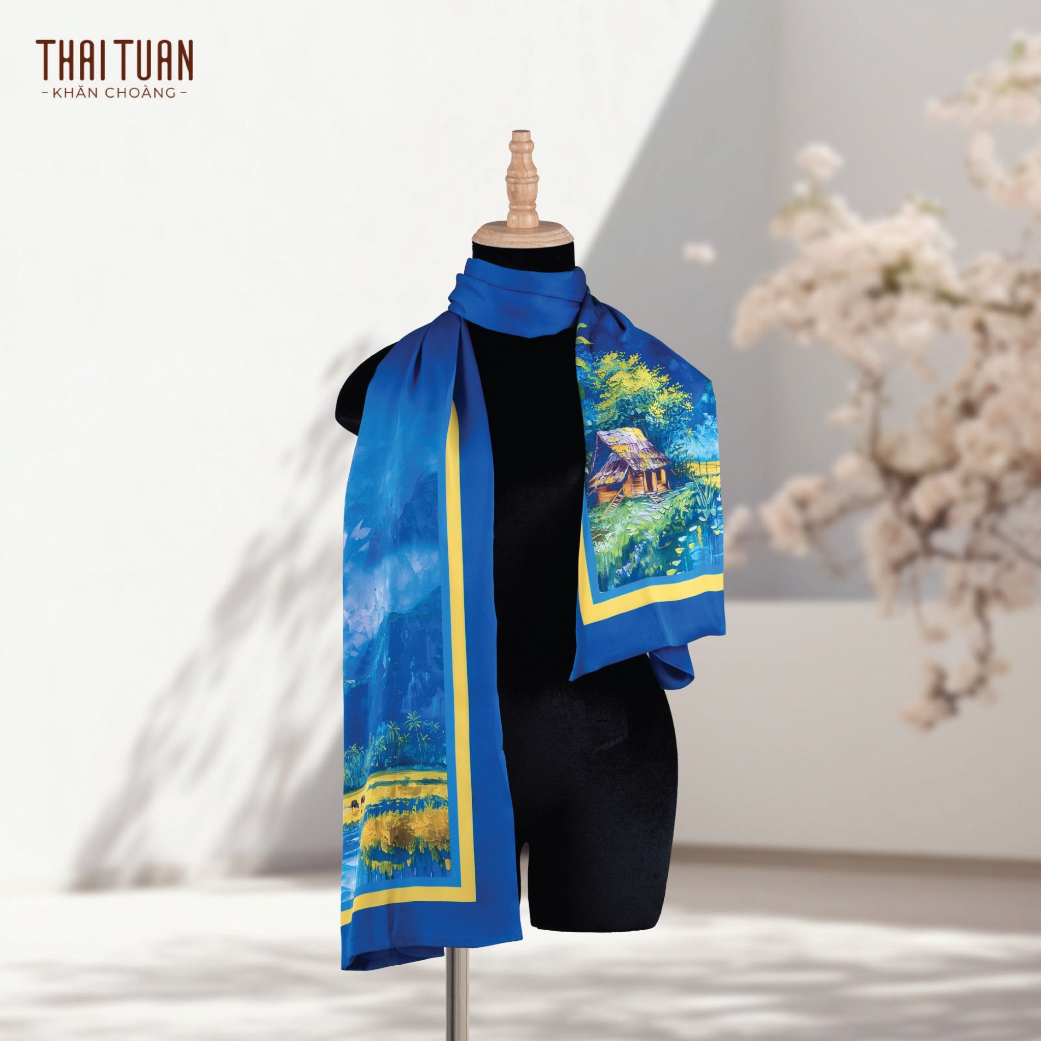 Khăn Choàng Chữ Nhật 2 Lớp In 55x180cm 2S66IAB2R01B