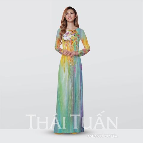 ASBR533EFA Vải Áo Dài In Họa Tiết Kháng Khuẩn Nhiều Màu Khổ 1m50 Dài 2m1