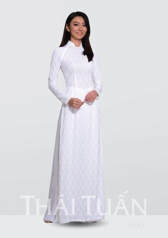 DCXN001101 Vải Áo Dài Nữ Sinh Lencii Trắng Sữa Khổ 1m15 x Dài 2m2