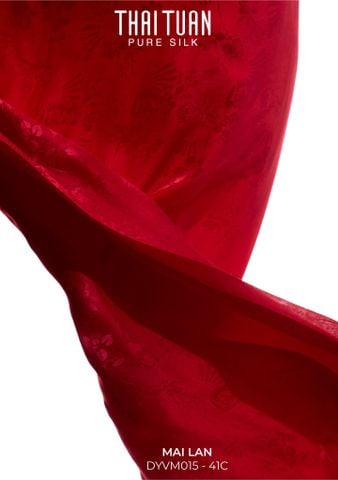 Vải Tơ Tằm Mai Lan Cao Cấp Màu Đỏ Khổ 1m4 DYVM01541C