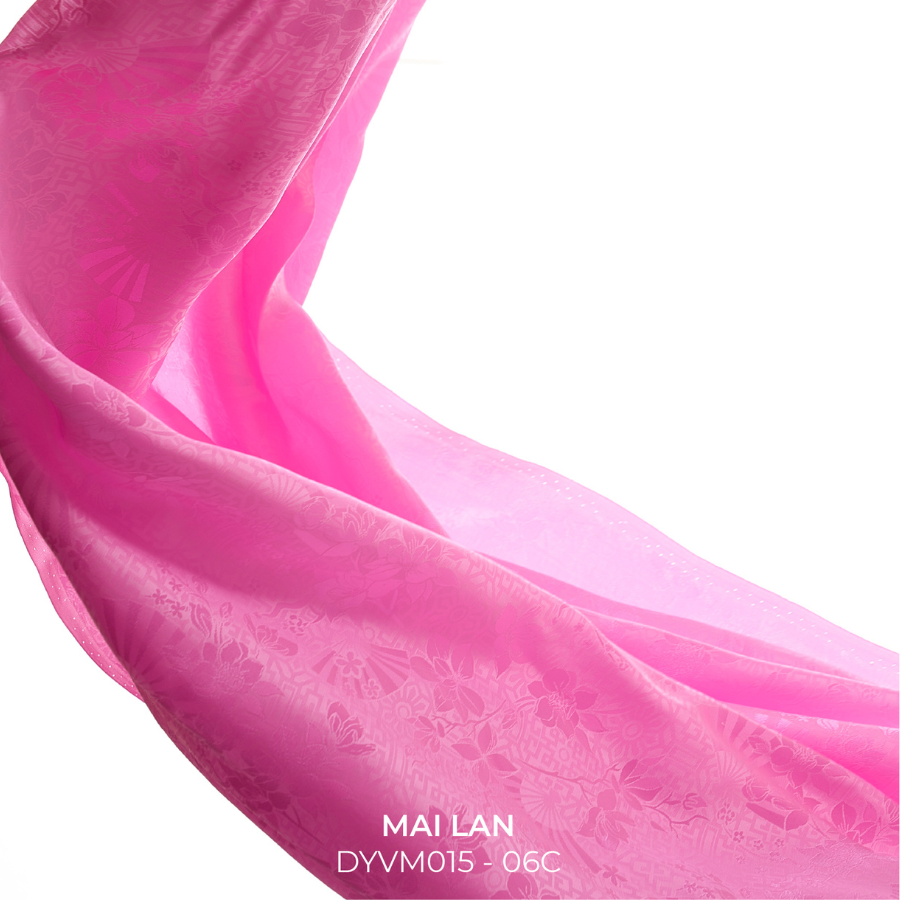 Vải Tơ Tằm Mai Lan Cao Cấp Màu Hồng Khổ 1m4 DYVM01506C