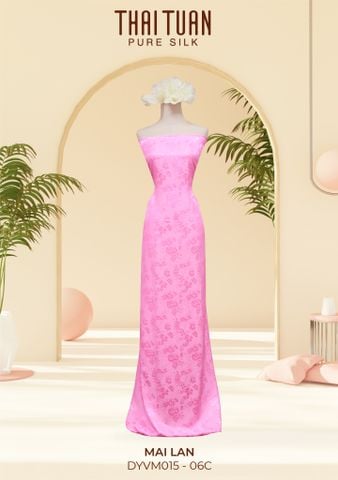 Vải Tơ Tằm Mai Lan Cao Cấp Màu Hồng Khổ 1m4 DYVM01506C