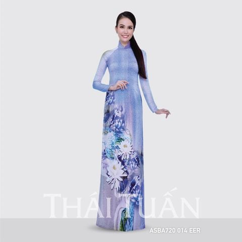 ASBA720014EER Vải Áo Dài Premium Họa Tiết Hoa Lá Hương Thơm Kháng Khuẩn Khổ 1m50 x Dài 2m3