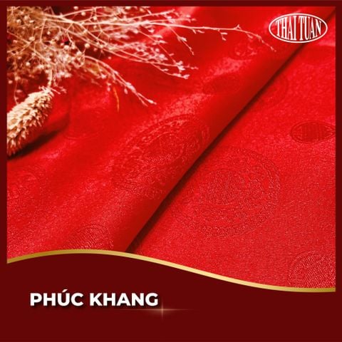 EBBL004041 Gấm Phúc Khang Màu Đỏ Khổ 1m50