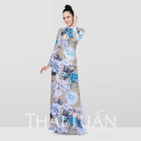 ATT2174022 Vải Tơ Tằm In Họa Tiết Hoa Lá Khổ 1m15 Dài 2m5
