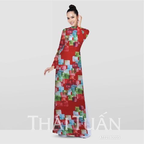 ATT2183035 Vải Tơ Tằm In Họa Tiết Màu Đỏ Khổ 1m15 x Dài 1m1