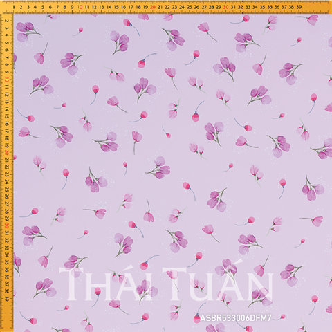 ASBR533006FM7 Vải In Họa Tiết Hoa Lá Kháng Khuẩn Khổ 1m50 x 2m1