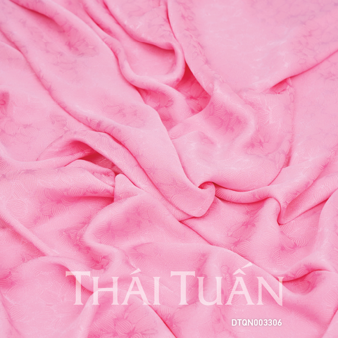DTQN003306 Vải Gấm Sao Mai Co Giãn Màu Hồng Khổ 1m15 x 2m5